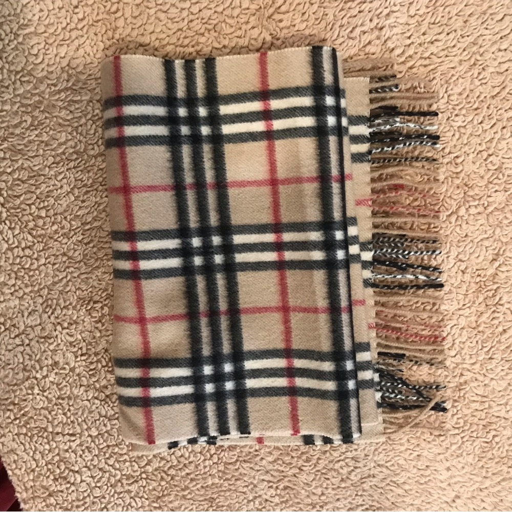 Authentic vintage Burberry London Plaid cashmere scarf - Picture 5 of 5